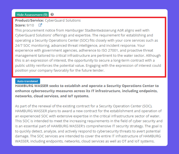 AI Assessment of Every Opportunity, Fully Explained